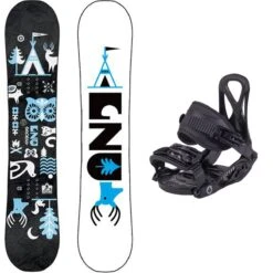 GNU Recess Boy's Snowboard 2023 With Defiance J1 Bindings