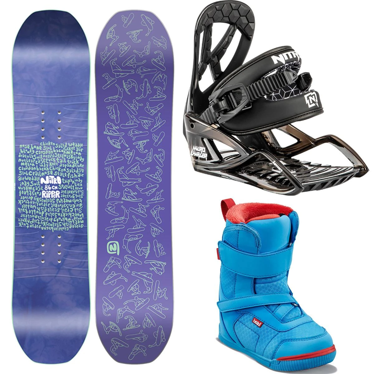 Nitro Ripper Kids Complete Snowboard Package 1 Nitro Ripper Kids Complete Snowboard Package