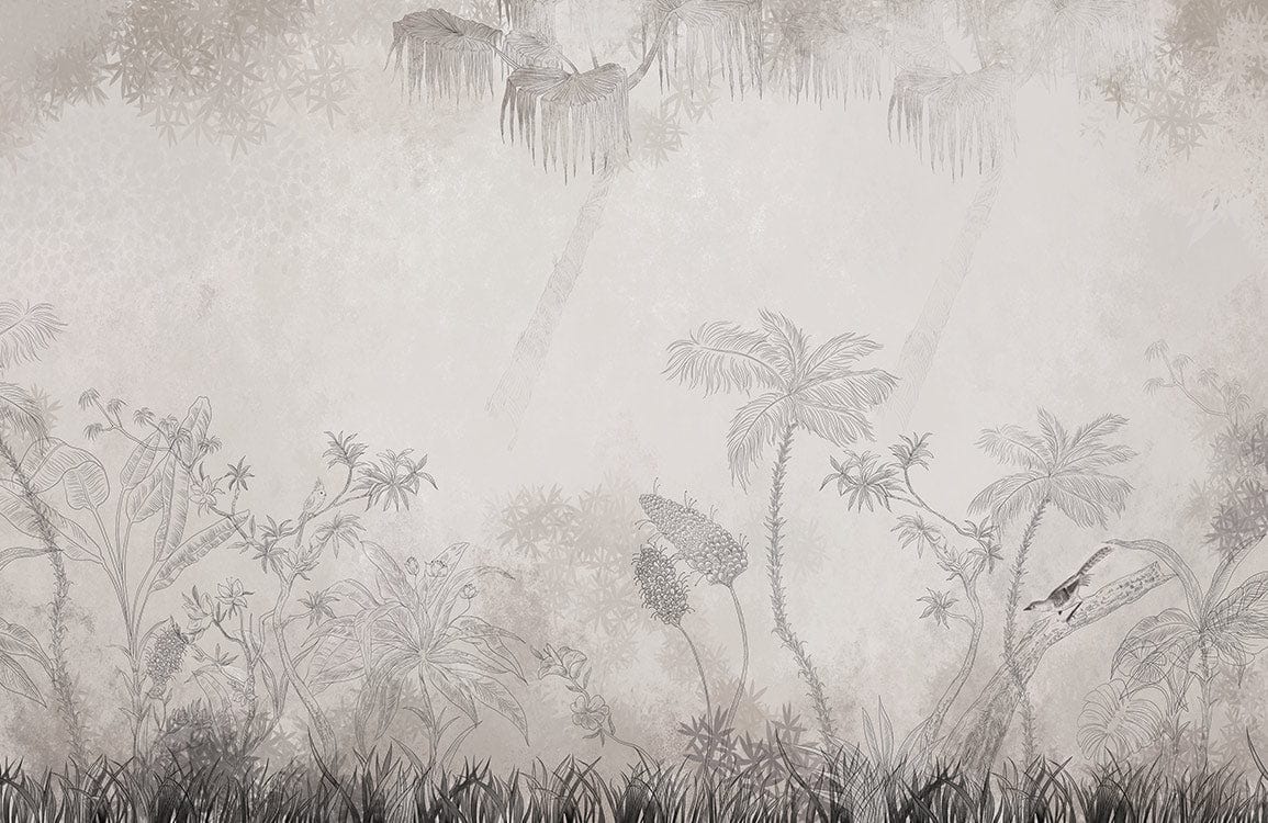 Front Page -Blizzard Boards grey forest wallpaper mural plain